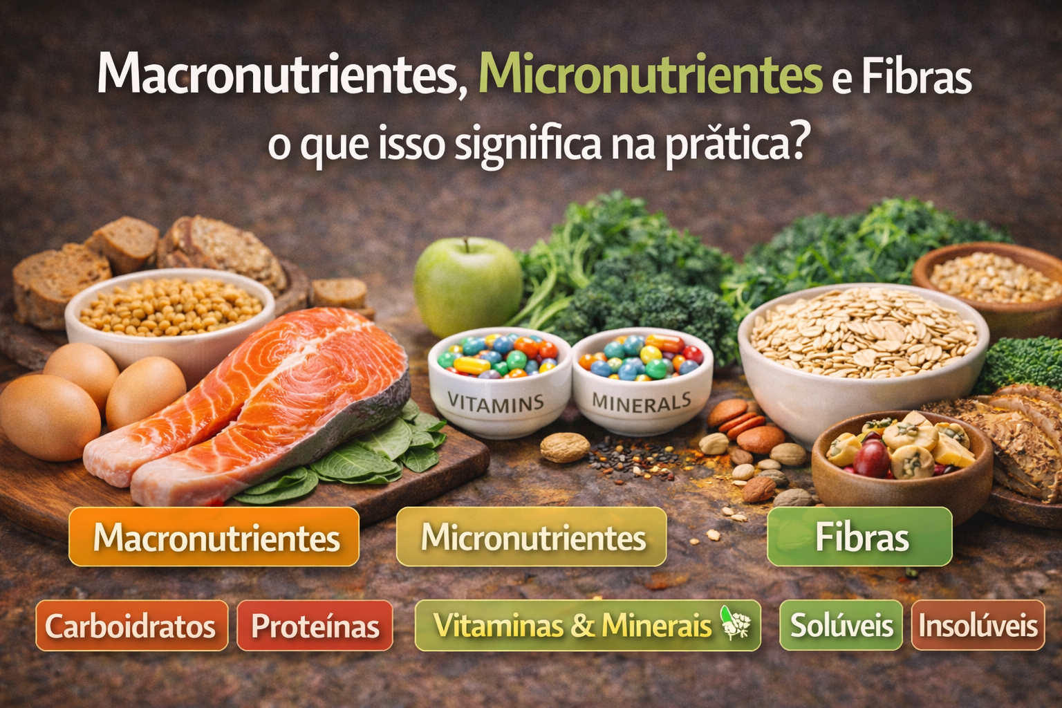 Macronutrientes, micronutrientes e fibras: o que isso significa na prática?