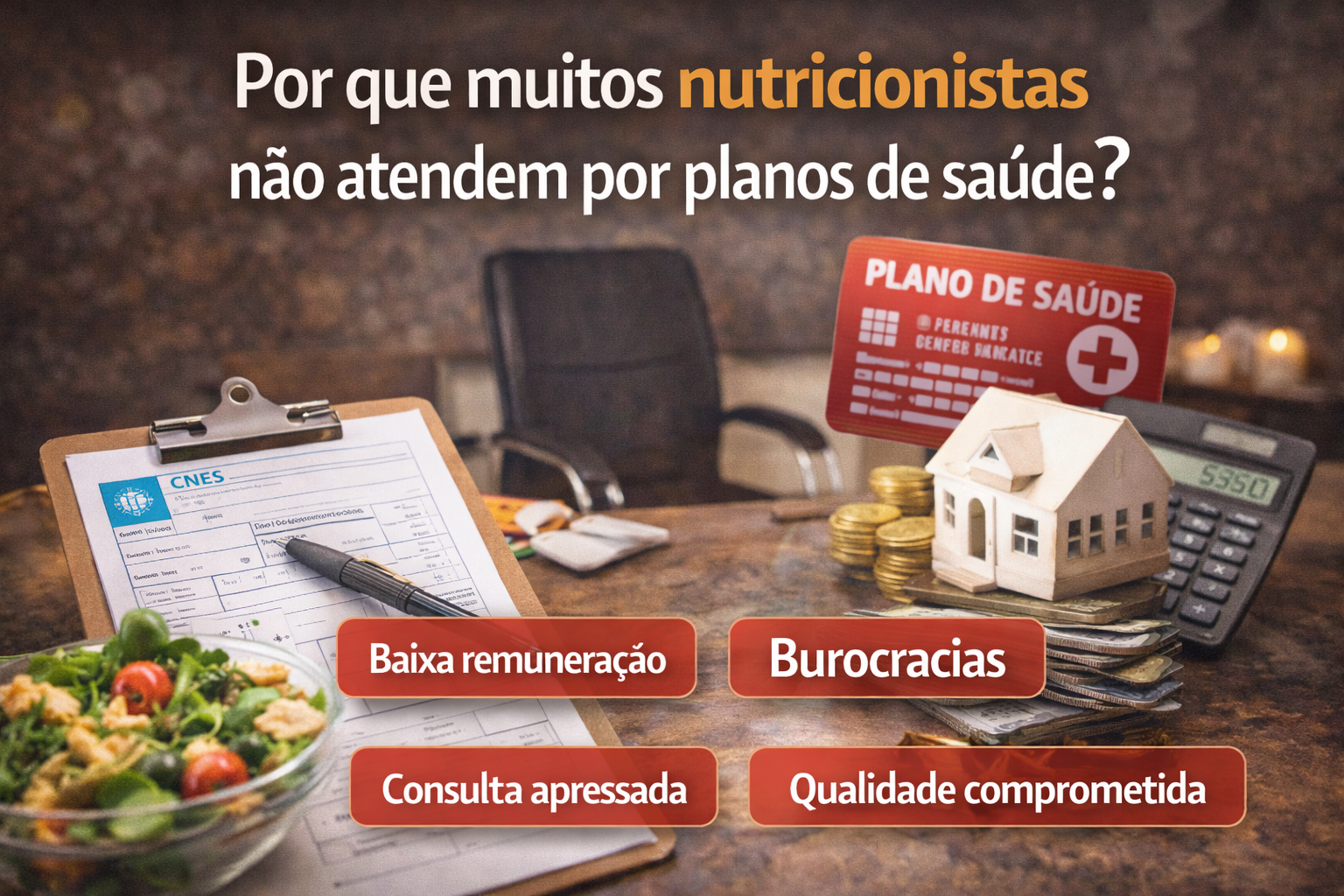 Por que muitos nutricionistas não atendem por planos de saúde?