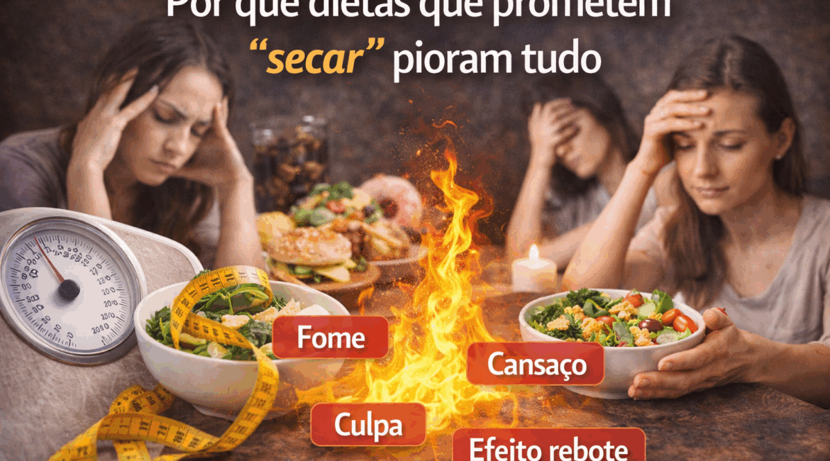 por que dietas que prometem secar pioram tudo