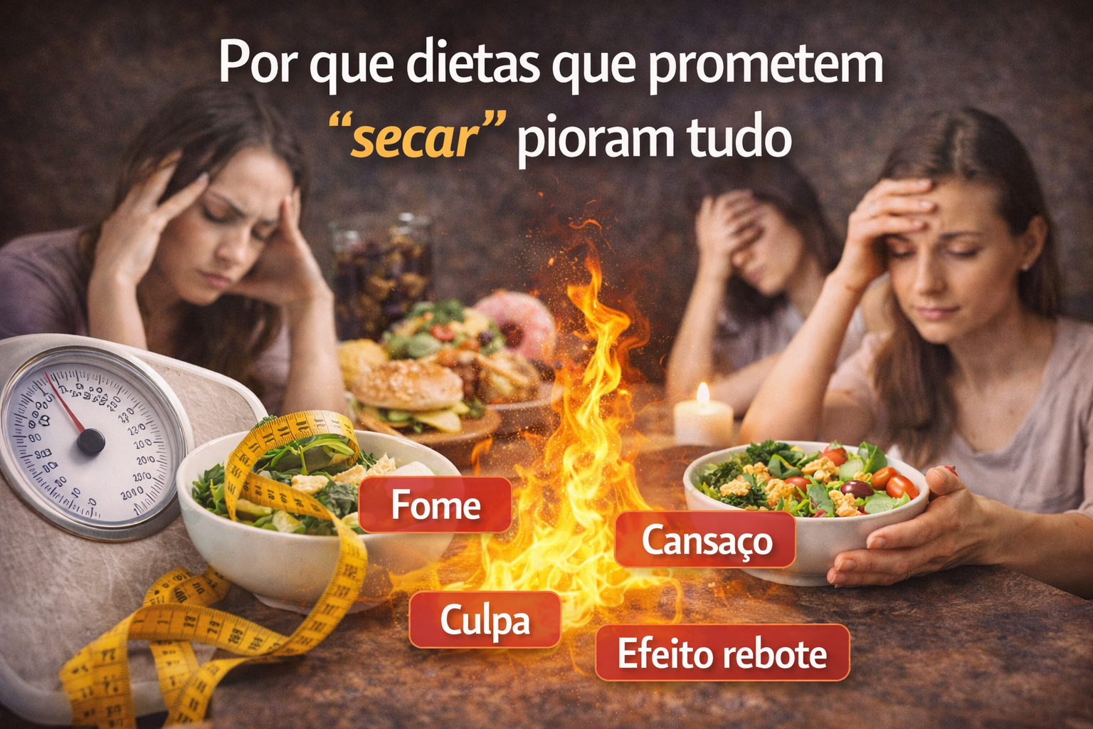 Por que dietas que prometem “secar” pioram tudo
